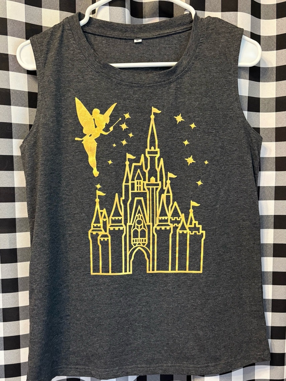 Disney Magic Kingdom/Tinkerbell Castle Graphic Tank Top. Size M